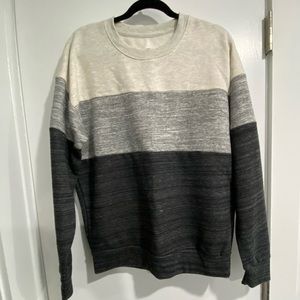 Reflex grey color block crewneck sweatshirt. size M. NWOT